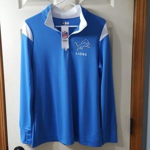 NWT Detroit Lions Women's Qurter Zip Pullover
